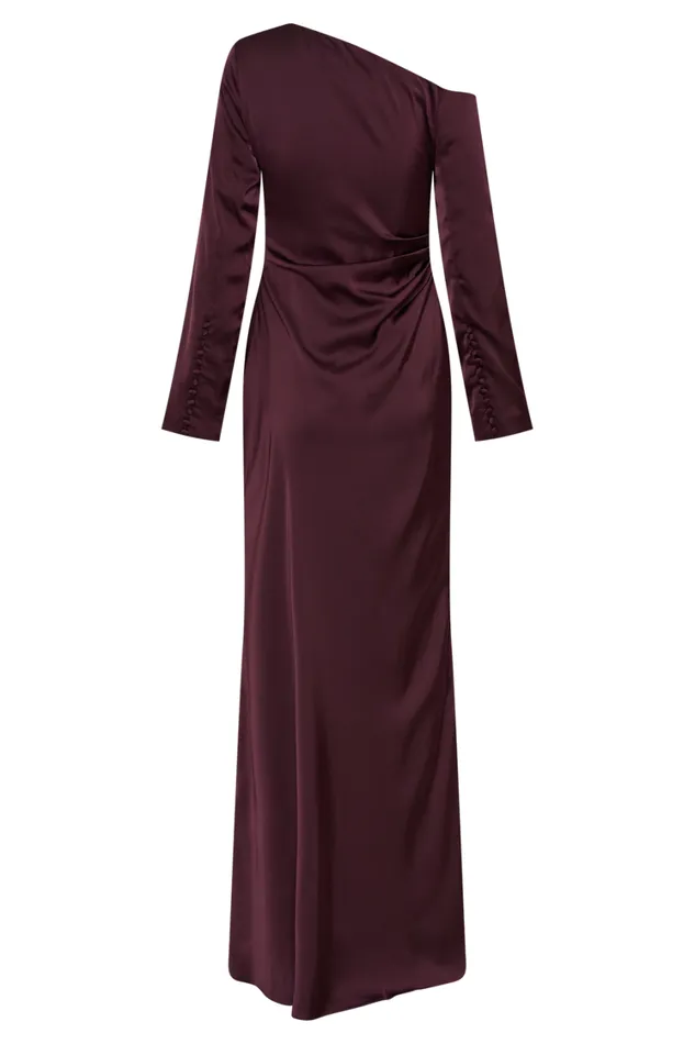 Women Meshki Dresses Avery Long Sleeve Maxi Dress 8211 Plum