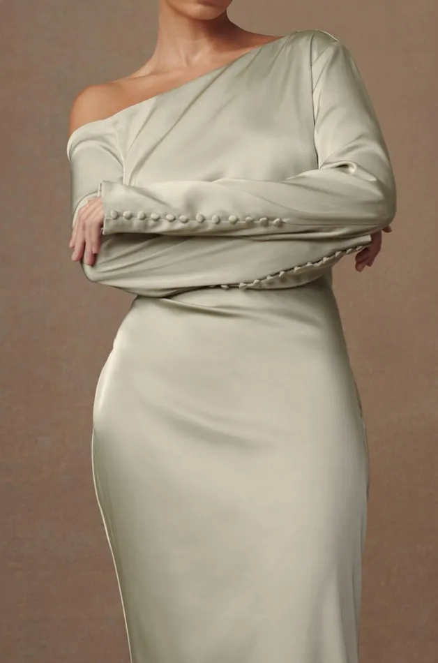 Women Meshki Dresses Avery Long Sleeve Maxi Dress 8211 Sage