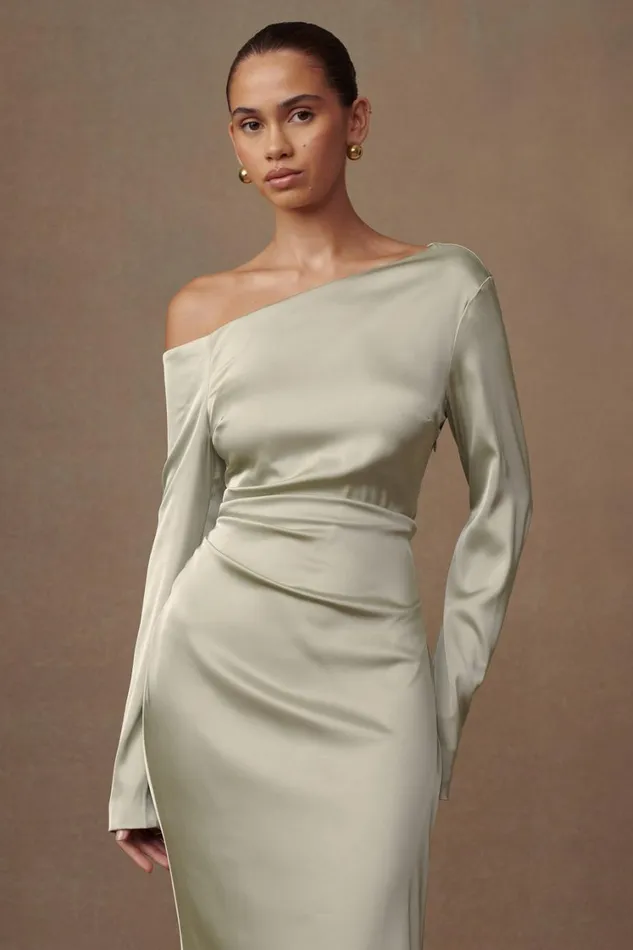 Women Meshki Dresses Avery Long Sleeve Maxi Dress 8211 Sage