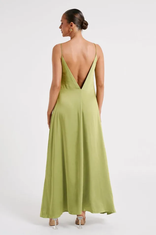 Women Meshki Dresses Beatrice Flowy Maxi Dress 8211 Parakeet Green