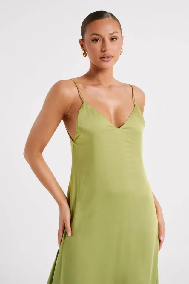 Women Meshki Dresses Beatrice Flowy Maxi Dress 8211 Parakeet Green