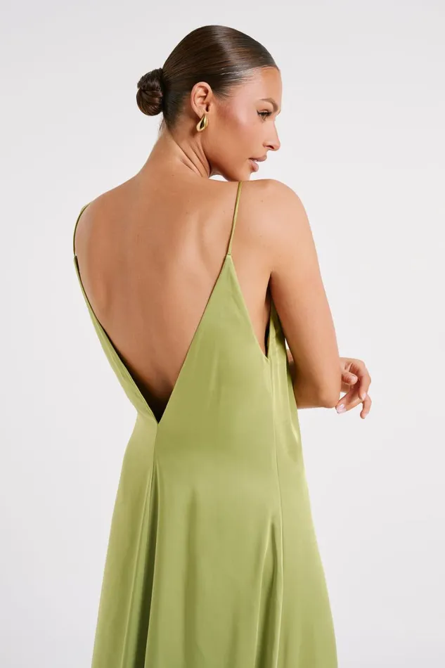 Women Meshki Dresses Beatrice Flowy Maxi Dress 8211 Parakeet Green