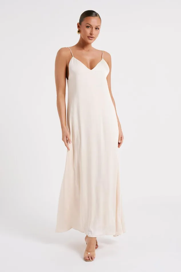 Women Meshki Dresses Beatrice Flowy Maxi Dress 8211 Sand