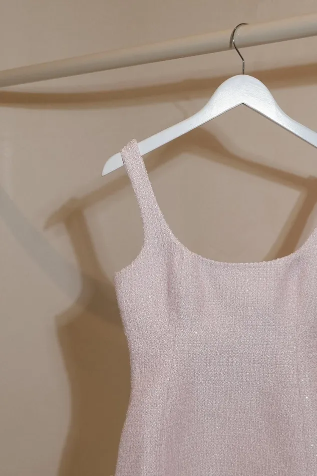 Women Meshki Dresses Beth Tweed Mini Dress 8211 Fairy Floss Pink