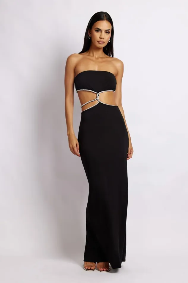 Women Meshki Dresses Billie Strapless Maxi Dress 8211 Black