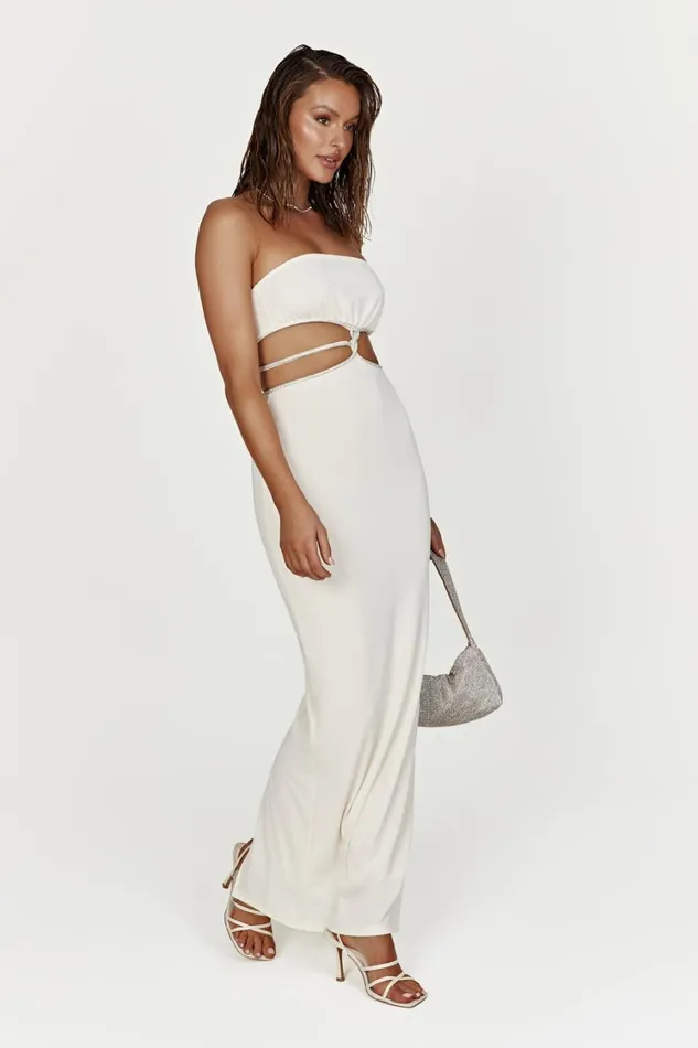 Women Meshki Dresses Billie Strapless Maxi Dress 8211 Bone Women Meshki Dresses Billie Strapless Maxi Dress 8211 Bone