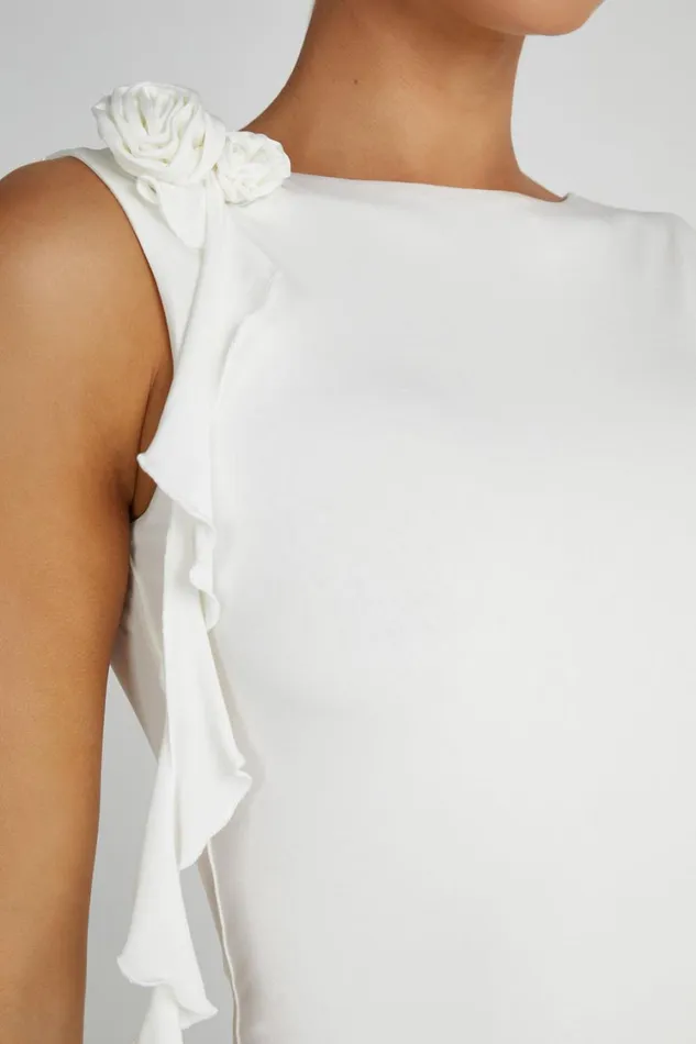Women Meshki Dresses Bronte Backless Rose Mini Dress 8211 White