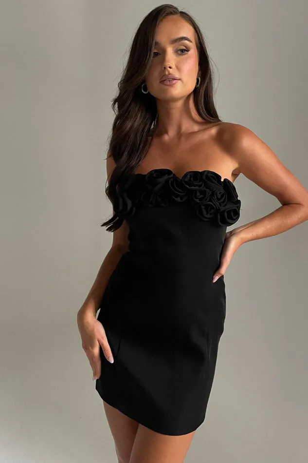 Women Meshki Dresses Brooks Rose Mini Dress 8211 Black