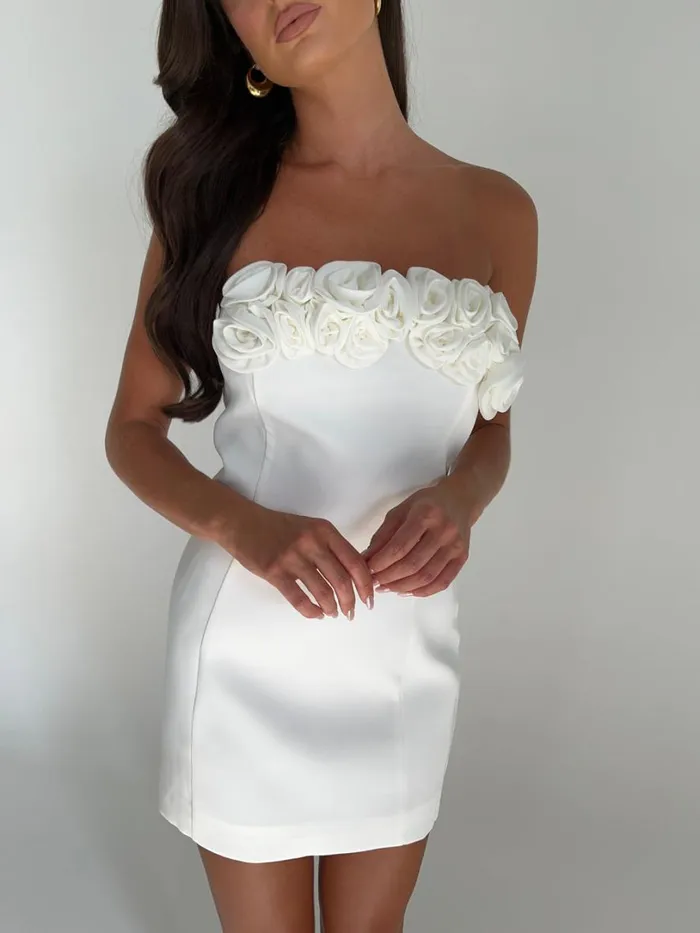 Women Meshki Dresses Brooks Rose Mini Dress 8211 White