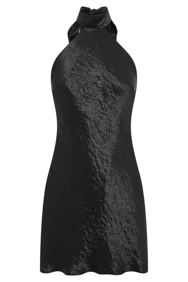 Women Meshki Dresses Cartia Bow Halter Micro Mini Dress 8211 Black