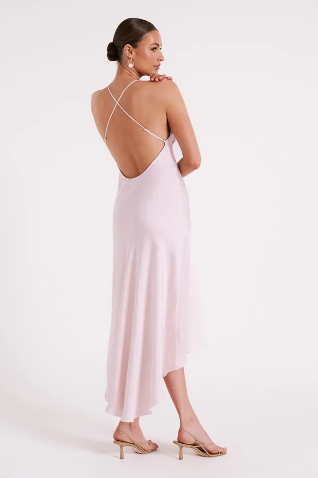 Women Meshki Dresses Casey Satin Midi Dress 8211 Rosewater