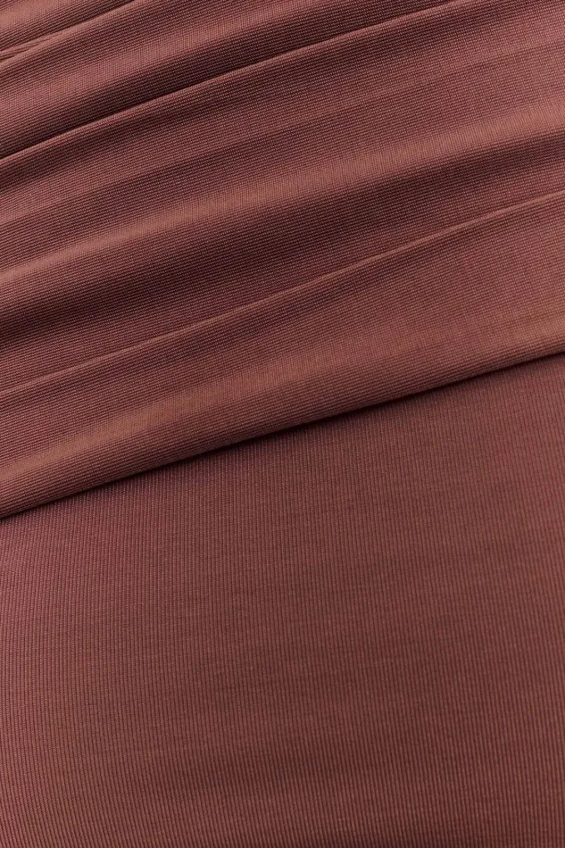 Women Meshki Dresses Cassandra Off Shoulder Slinky Maxi Dress 8211 Chocolate