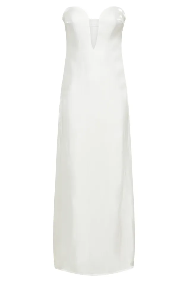 Women Meshki Dresses Chantelle Liquid Satin Midi Dress 8211 White