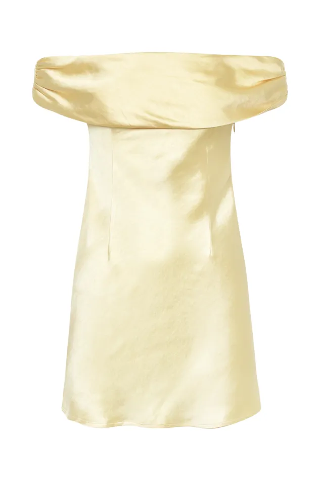 Women Meshki Dresses Cher Satin Strapless Mini Dress 8211 Butter