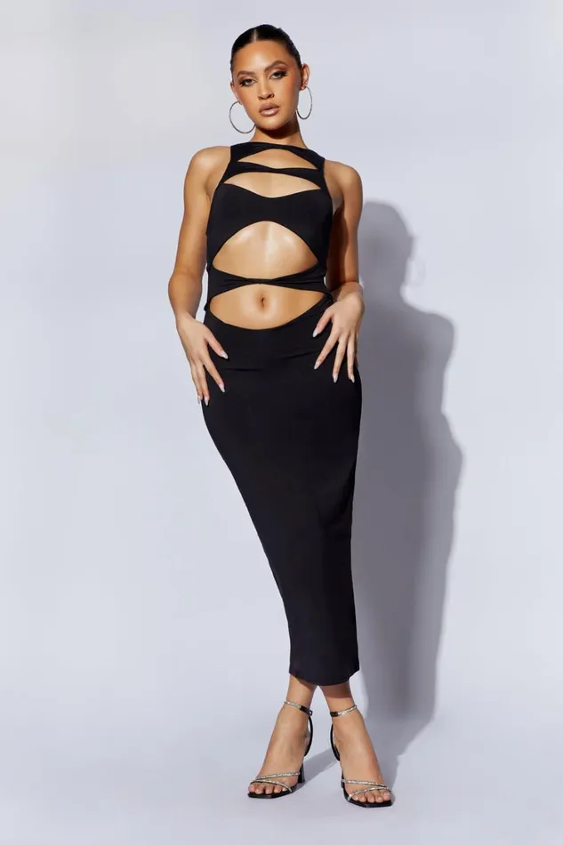 Women Meshki Dresses Chloe Cut Out Maxi Dress 8211 Black Women Meshki Dresses Chloe Cut Out Maxi Dress 8211 Black