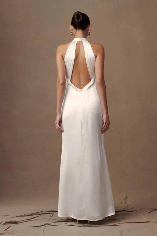 Women Meshki Dresses Dylan Rose Halter Maxi Dress 8211 White