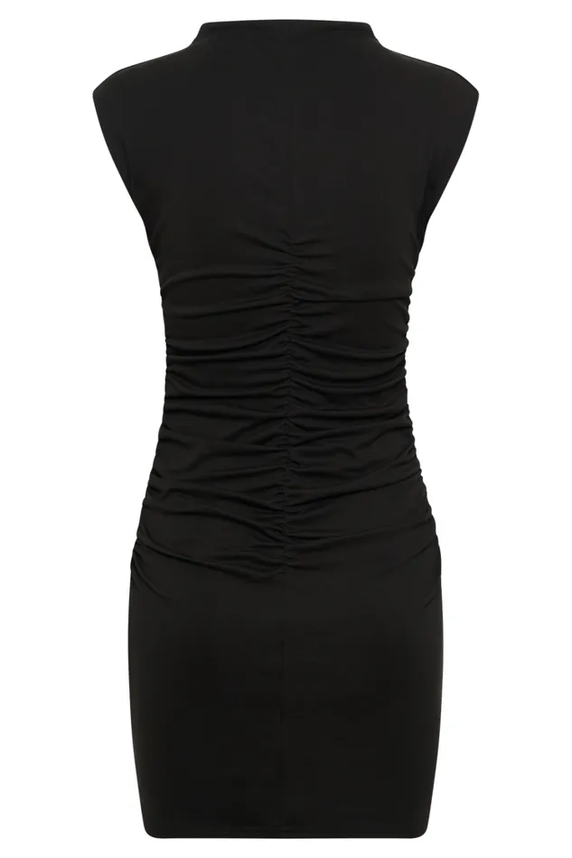 Women Meshki Dresses Elliot High Neck Sleeveless Mini Dress 8211 Black