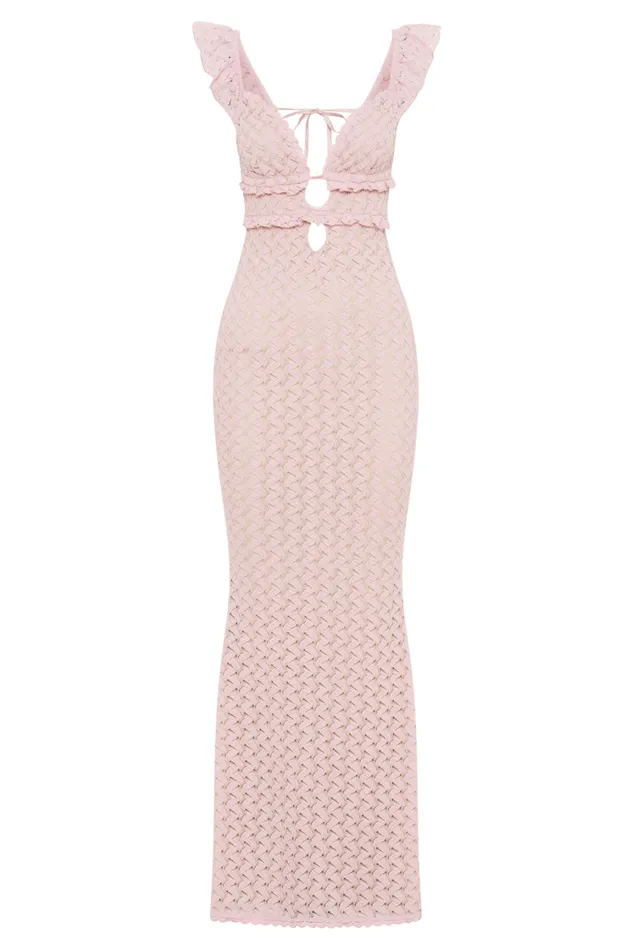 Women Meshki Dresses Ezra Lace Maxi Dress 8211 Powder Pink