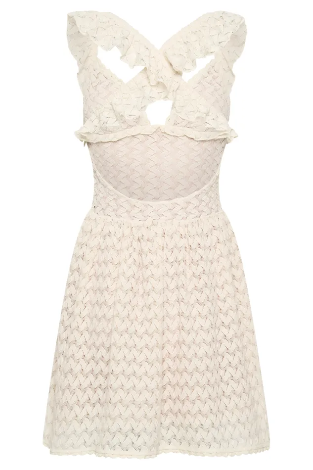 Women Meshki Dresses Ezra Lace Mini Dress 8211 Ivory