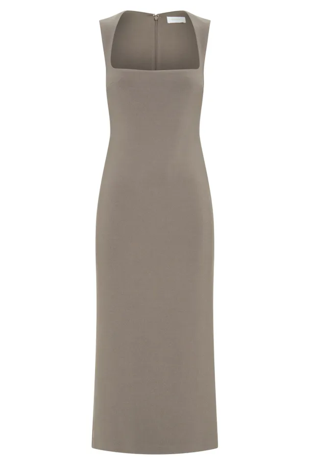 Women Meshki Dresses Frida Crepe Midi Dress 8211 Smoke
