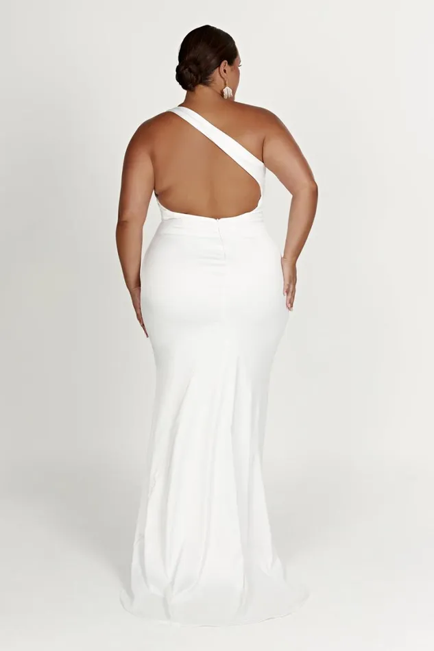 Women Meshki Dresses Harper One Shoulder Gown 8211 White