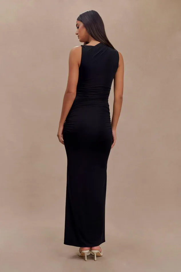 Women Meshki Dresses Kaia Slinky Cut Out Maxi Dress 8211 Black