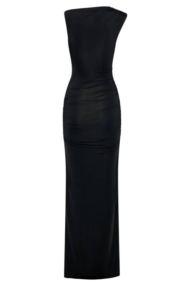 Women Meshki Dresses Kaia Slinky Cut Out Maxi Dress 8211 Black