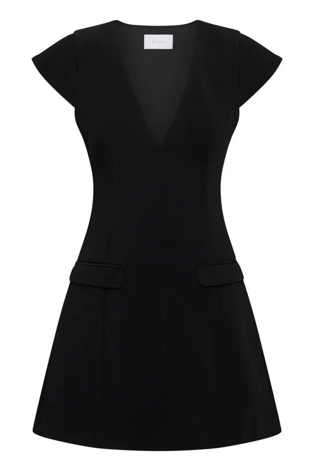 Women Meshki Dresses Kiernan Sleeveless Blazer Dress 8211 Black