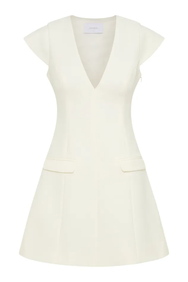 Women Meshki Dresses Kiernan Sleeveless Blazer Dress 8211 Ivory