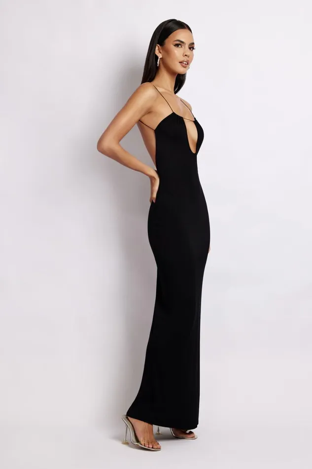 Women Meshki Dresses Kirsty Strappy Circle Cutout Maxi Dress 8211 Black Women Meshki Dresses Kirsty Strappy Circle Cutout Maxi Dress 8211 Black