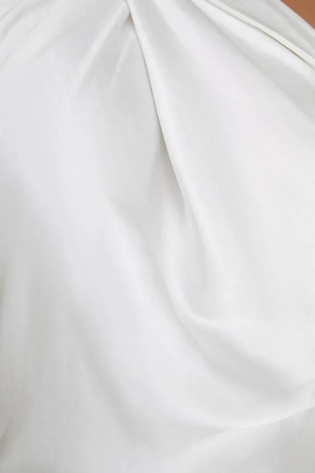 Women Meshki Dresses Laura Halter Satin Gown 8211 White