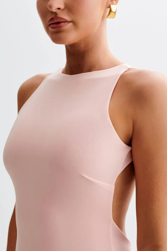 Women Meshki Dresses Louise Slinky Backless Maxi Dress 8211 Pale Pink
