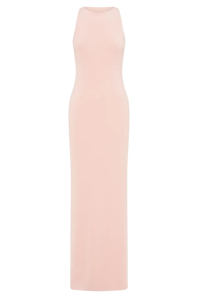 Women Meshki Dresses Louise Slinky Backless Maxi Dress 8211 Pale Pink