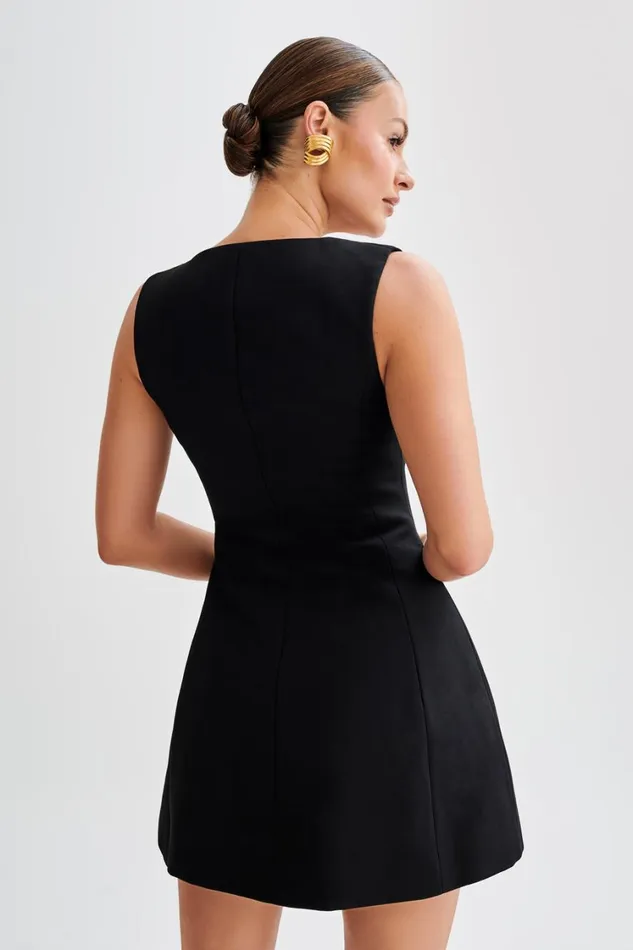 Women Meshki Dresses Lysandre Crepe Mini Dress 8211 Black