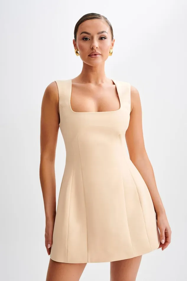 Women Meshki Dresses Lysandre Crepe Mini Dress 8211 Peach