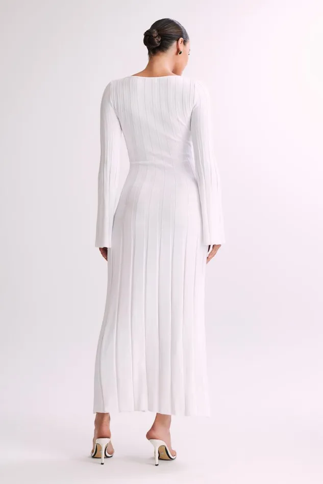 Women Meshki Dresses Mabel Long Sleeve Knit Maxi Dress 8211 White Women Meshki Dresses Mabel Long Sleeve Knit Maxi Dress 8211 White