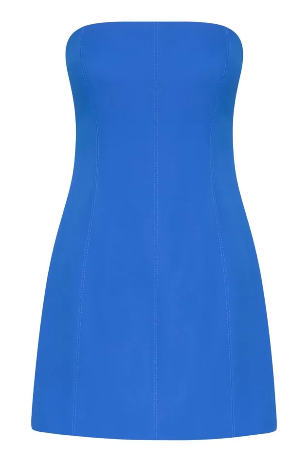 Women Meshki Dresses Maci Crepe Mini Dress 8211 Cobalt Blue
