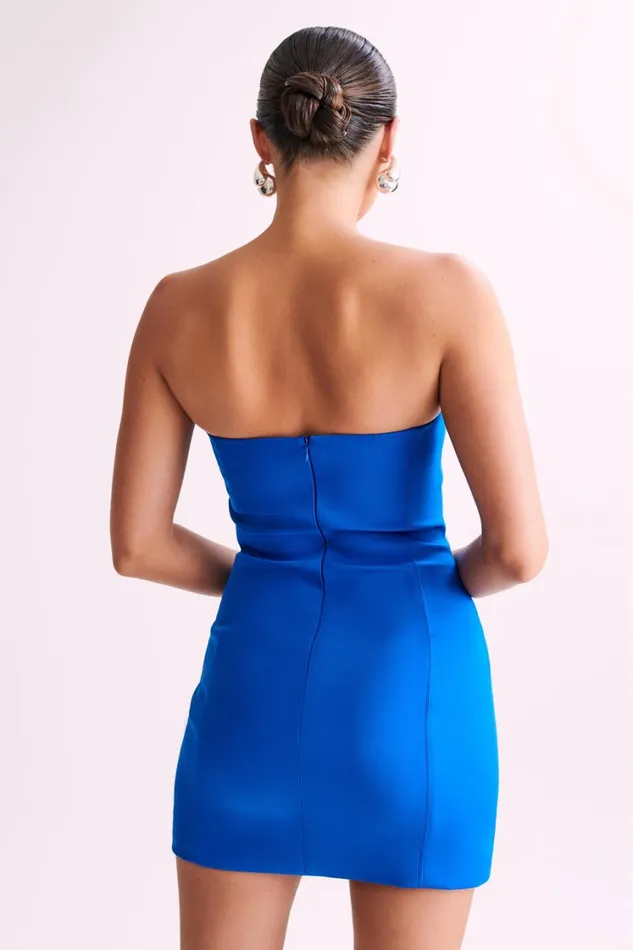 Women Meshki Dresses Maci Crepe Mini Dress 8211 Cobalt Blue