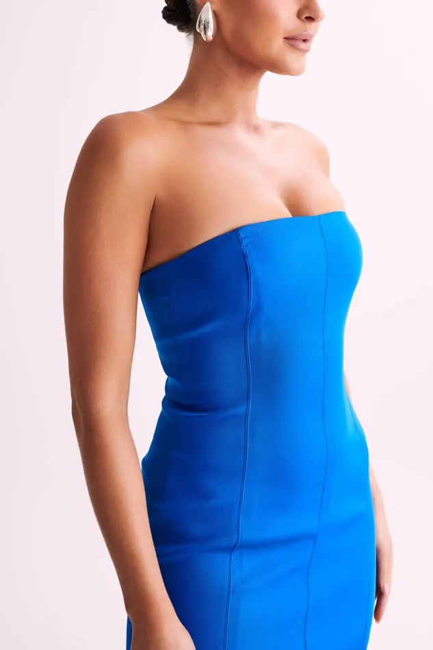 Women Meshki Dresses Maci Crepe Mini Dress 8211 Cobalt Blue