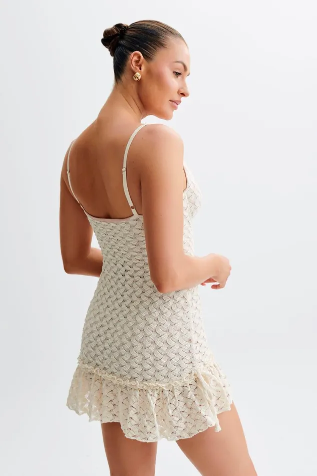 Women Meshki Dresses Marietta Cupped Lace Mini Dress 8211 Ivory