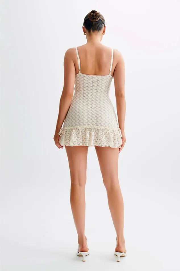 Women Meshki Dresses Marietta Cupped Lace Mini Dress 8211 Ivory
