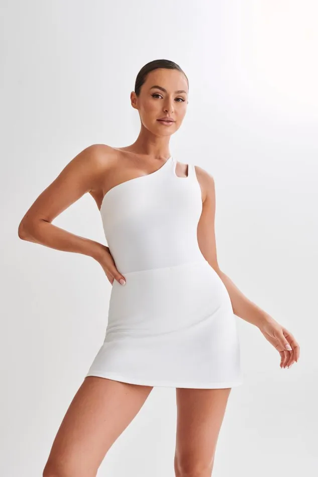Women Meshki Dresses Maris One Shoulder Mini Dress 8211 White