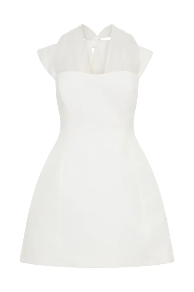 Women Meshki Dresses Maryam Tulle Bow Mini Dress 8211 White