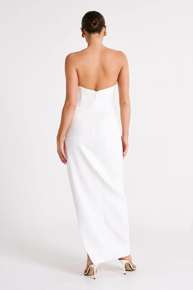 Women Meshki Dresses Natasha Pointed Corset Maxi Dress 8211 White