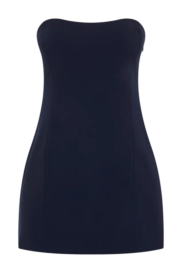 Women Meshki Dresses Neeka Strapless Bow Back Mini Dress 8211 Navy