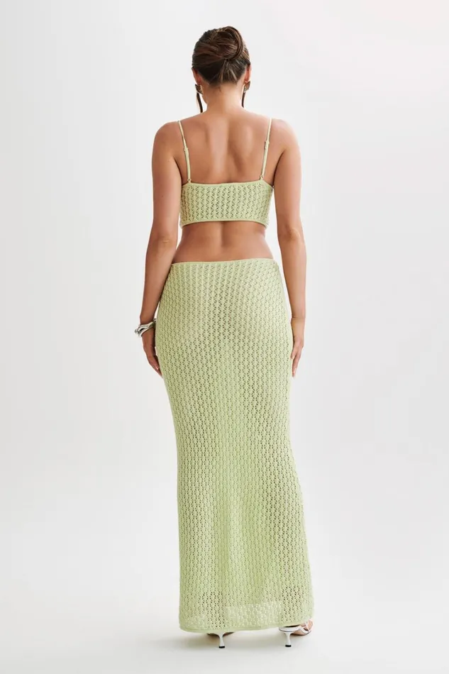 Women Meshki Dresses Nerida Knit Cut Out Maxi Dress 8211 Seafoam Green