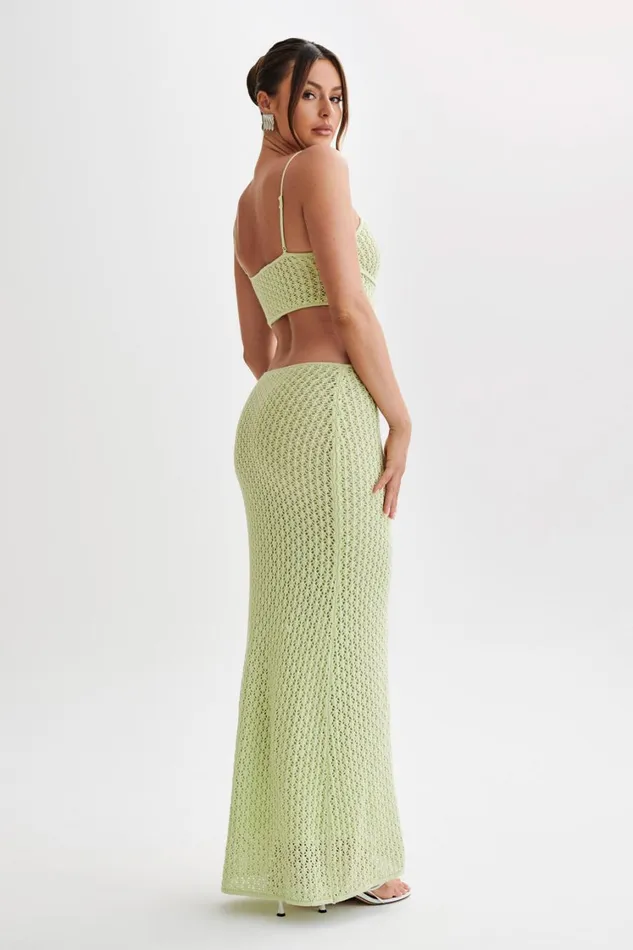 Women Meshki Dresses Nerida Knit Cut Out Maxi Dress 8211 Seafoam Green