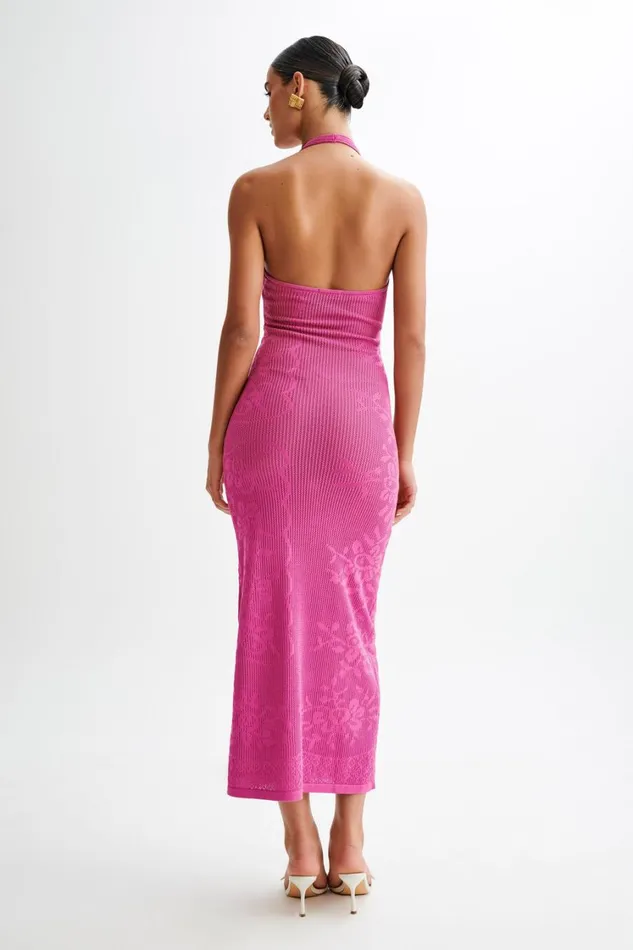 Women Meshki Dresses Patrizia Knit Halter Maxi Dress 8211 Violet