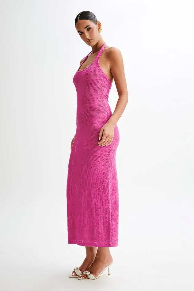 Women Meshki Dresses Patrizia Knit Halter Maxi Dress 8211 Violet