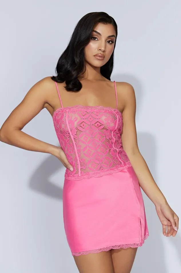 Women Meshki Dresses Quincy Lace Mini Dress 8211 Bubblegum Pink Women Meshki Dresses Quincy Lace Mini Dress 8211 Bubblegum Pink